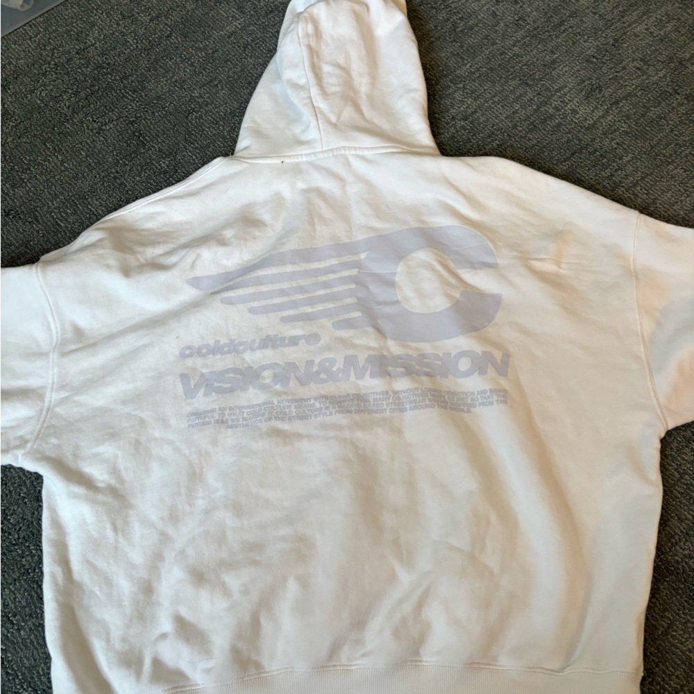 Cold Culture white and blue Hoodie - only worn once!! - Picture 2 of 2